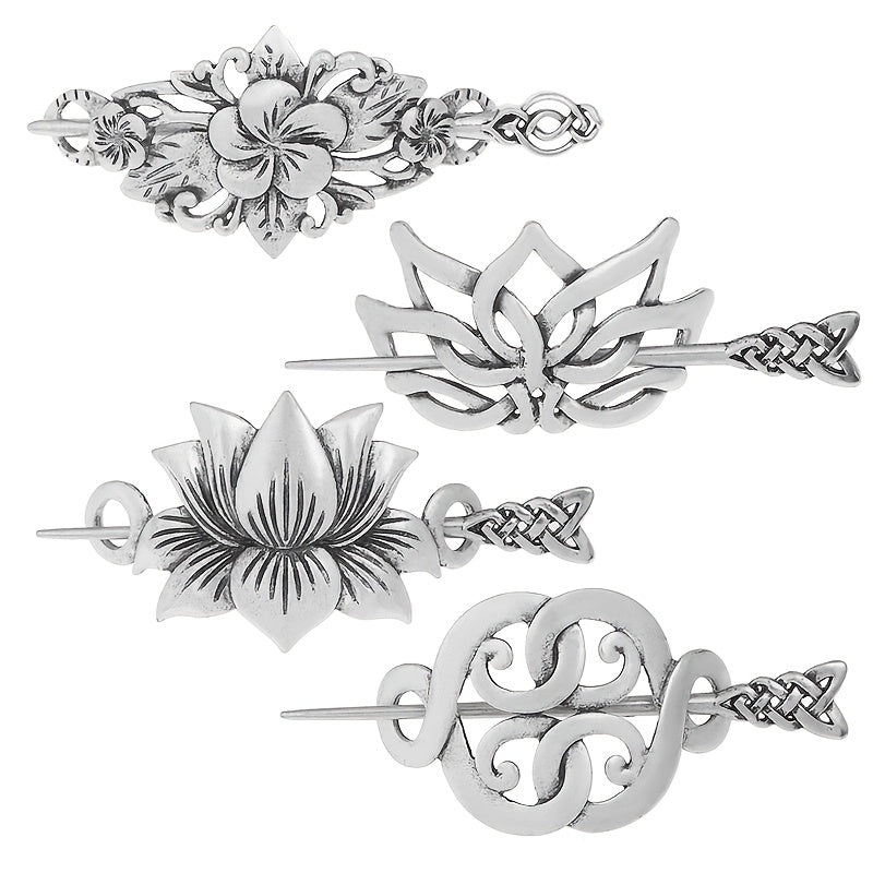 Vintage Celtic 4pcs Hair Clip Viking Hairpin Women's Jewelry Holiday Gift
