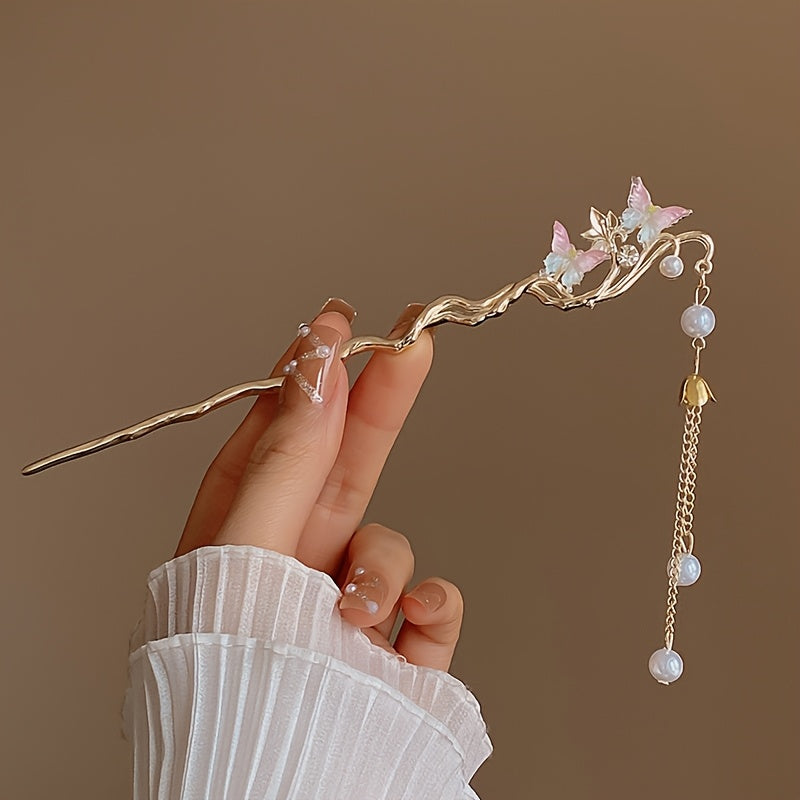 6pcs Elegant Hair Sticks for Women - Floral, Butterfly & Geometric Designs, Alloy Hairpins for Daily Use, Parties, Gifts, Photoshoots & Holidays, Cute Hair Accessories, Party Hair Accessories, Sophisticated Hairpin, Highquality Hairpin