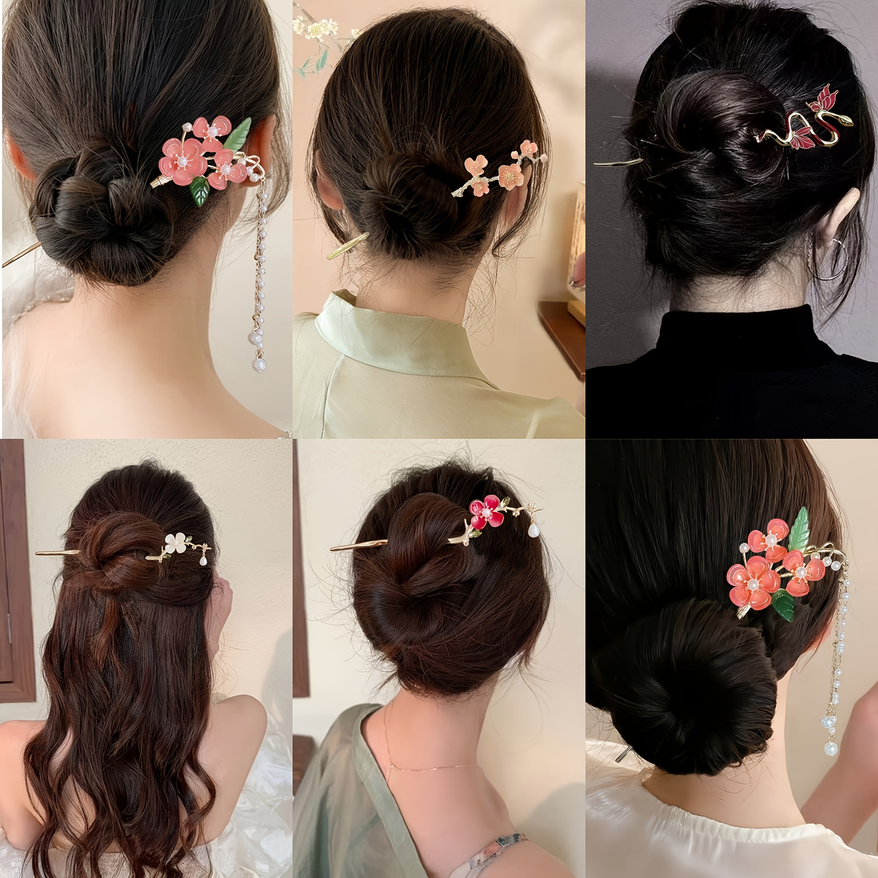 5pcs Set of Exquisite Floral Metal Hairpins for Women, Stylish and Secure Hair Accessories, Perfect for Daily Use, Parties, Festivals, Photoshoots – Ideal Gift Headwear, Festival Headwear, Party Hair Decor, Delicate Hair Ornaments, Stylish Hair Jewelry,