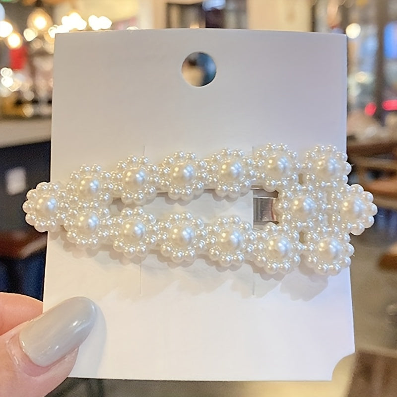 30pcs Elegant Imitation Pearl Hair Clips for Women - Minimalist Bobby Pins, Non-Slip Duckbill Hairpins for Flyaways, Weddings, Bridesmaids & Party Accessories, Imitation Pearl Hair Accessories, Bridesmaid Accessories, Sophisticated Style, Imitation Pearl
