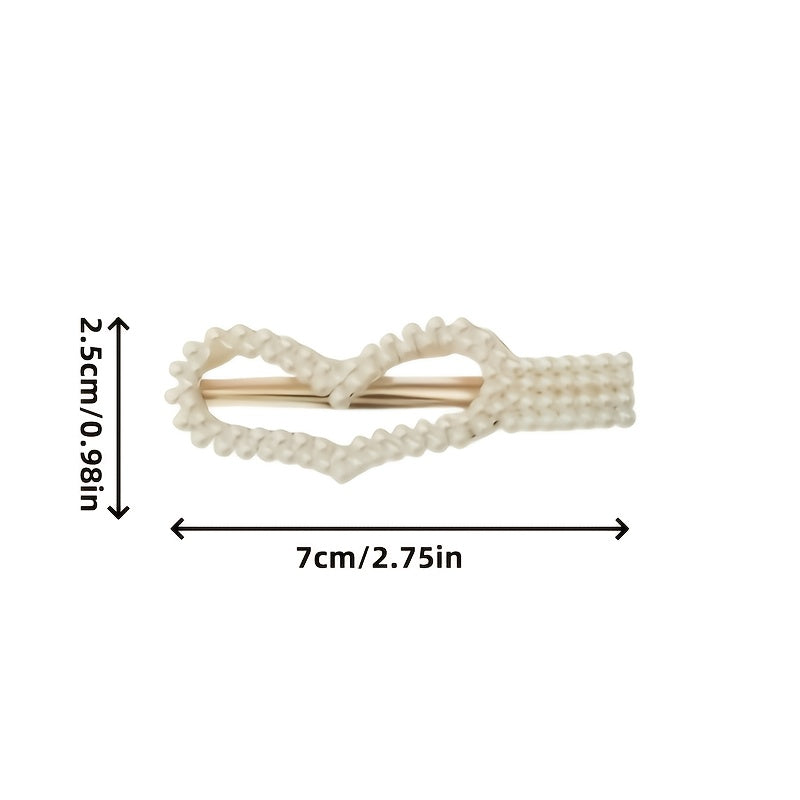 [Elegant Hairpins] 25pcs Elegant Pearl Hairpins & Barrettes | French-Inspired Side Tassel Pins, Plastic Duckbill Clips, Stylish Accessory for Girls, Casual & Formal Occasions