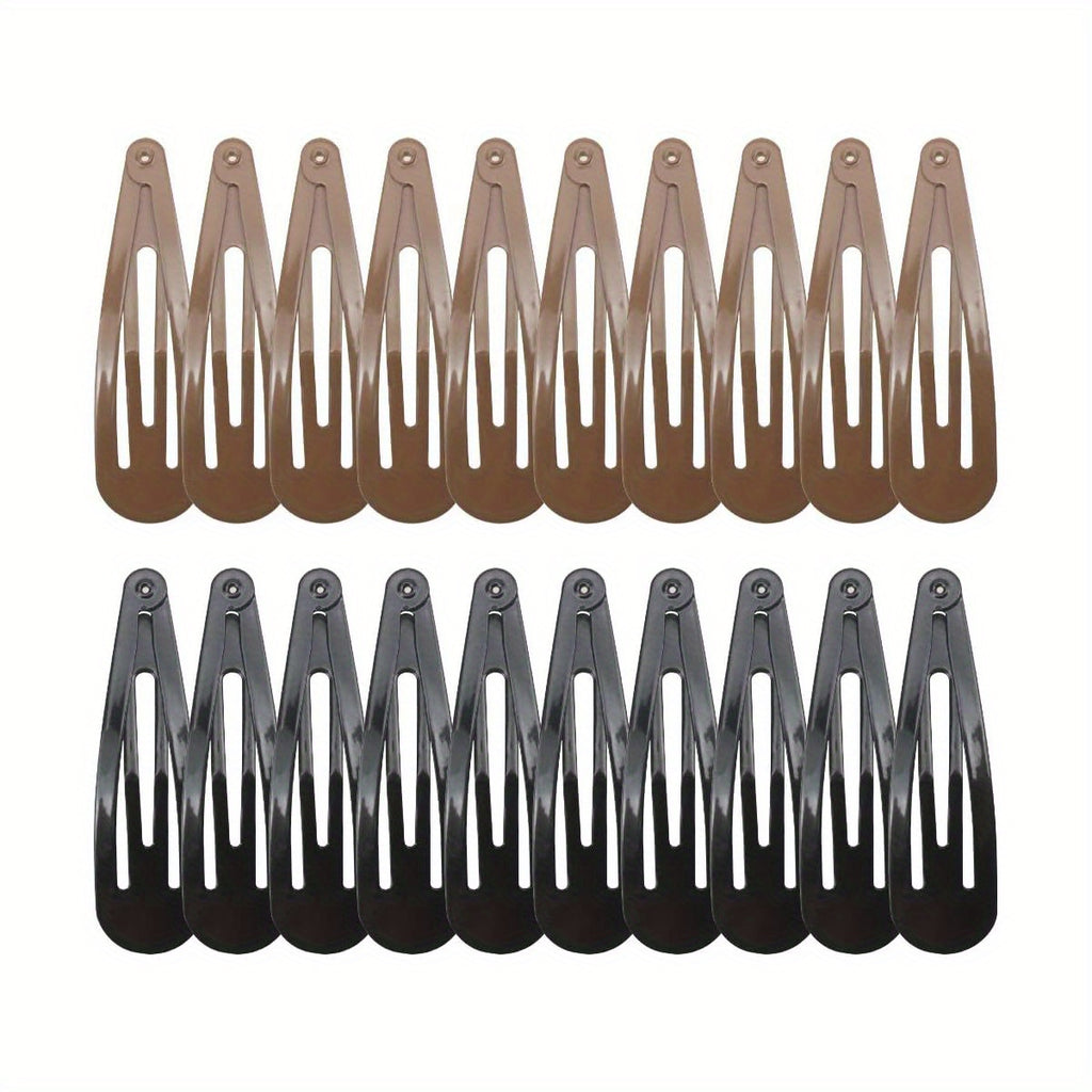20pcs 2. 7' ' Big Size No Slip Metal Snap Hair Clips Women Barrettes Black Hair Pins ( 10 black 10 Brown), Wedding Hair Clips, Hair Accessories, Stylish Barrettes, Elegant Hairpins, Highquality Barrettes, Durable Hairpins, Clipon Hairpins, Professional