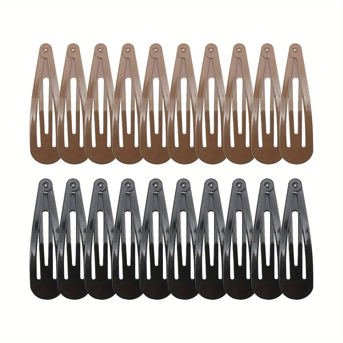 20pcs 2. 7' ' Big Size No Slip Metal Snap Hair Clips Women Barrettes Black Hair Pins ( 10 black 10 Brown), Wedding Hair Clips, Hair Accessories, Stylish Barrettes, Elegant Hairpins, Highquality Barrettes, Durable Hairpins, Clipon Hairpins, Professional