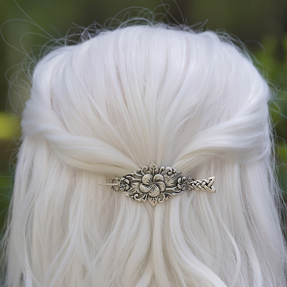 Vintage Celtic 4pcs Hair Clip Viking Hairpin Women's Jewelry Holiday Gift