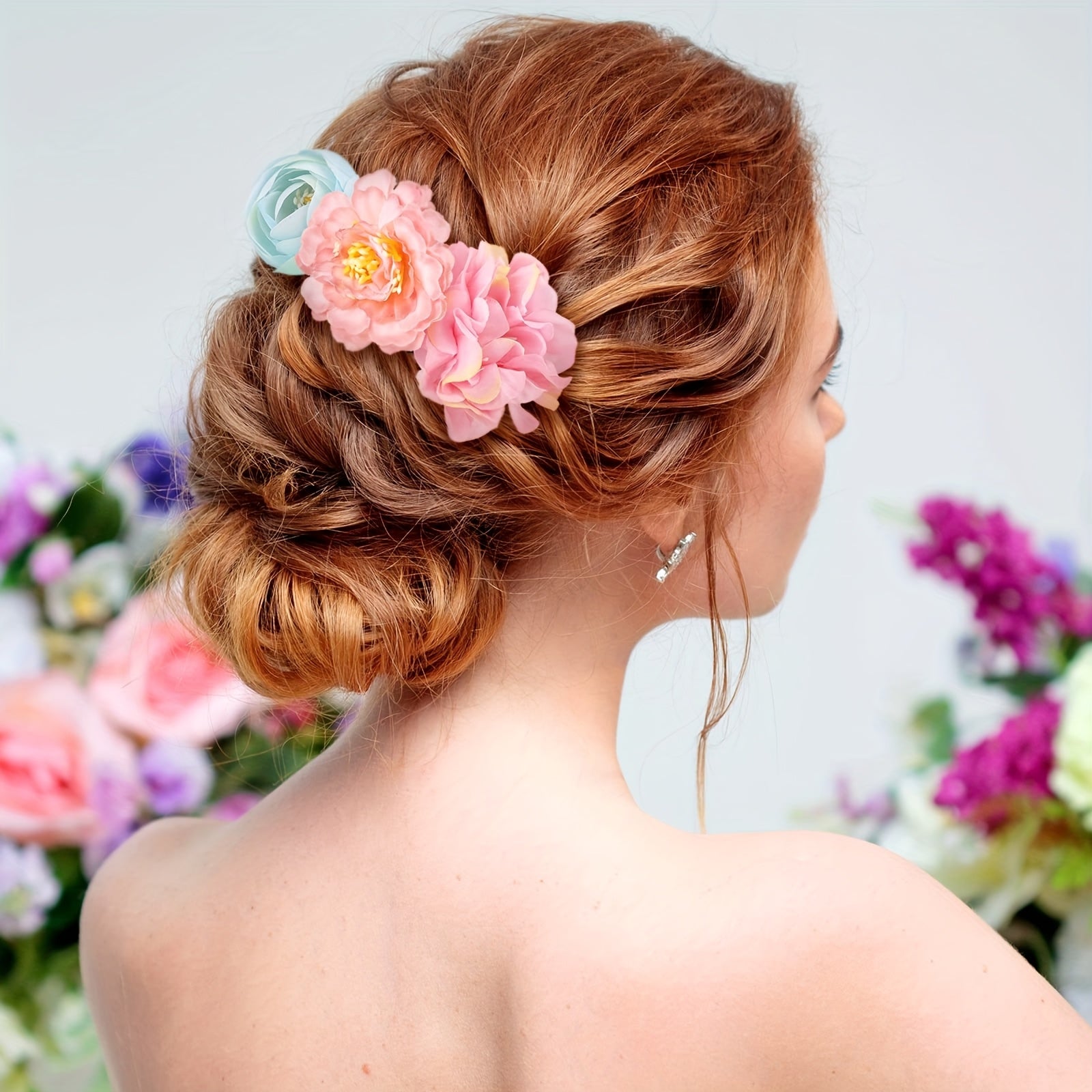 Three standards to choose from Bohemian Hair Flower Clips - Hawaiian Flower Hair Accessories for Weddings, Parties & Casual Wear, Elegant Floral Hairpins in Purple, Blue, Pink & More, Wedding Hair Accessories, Party Hair Decor, Bohemian Styl