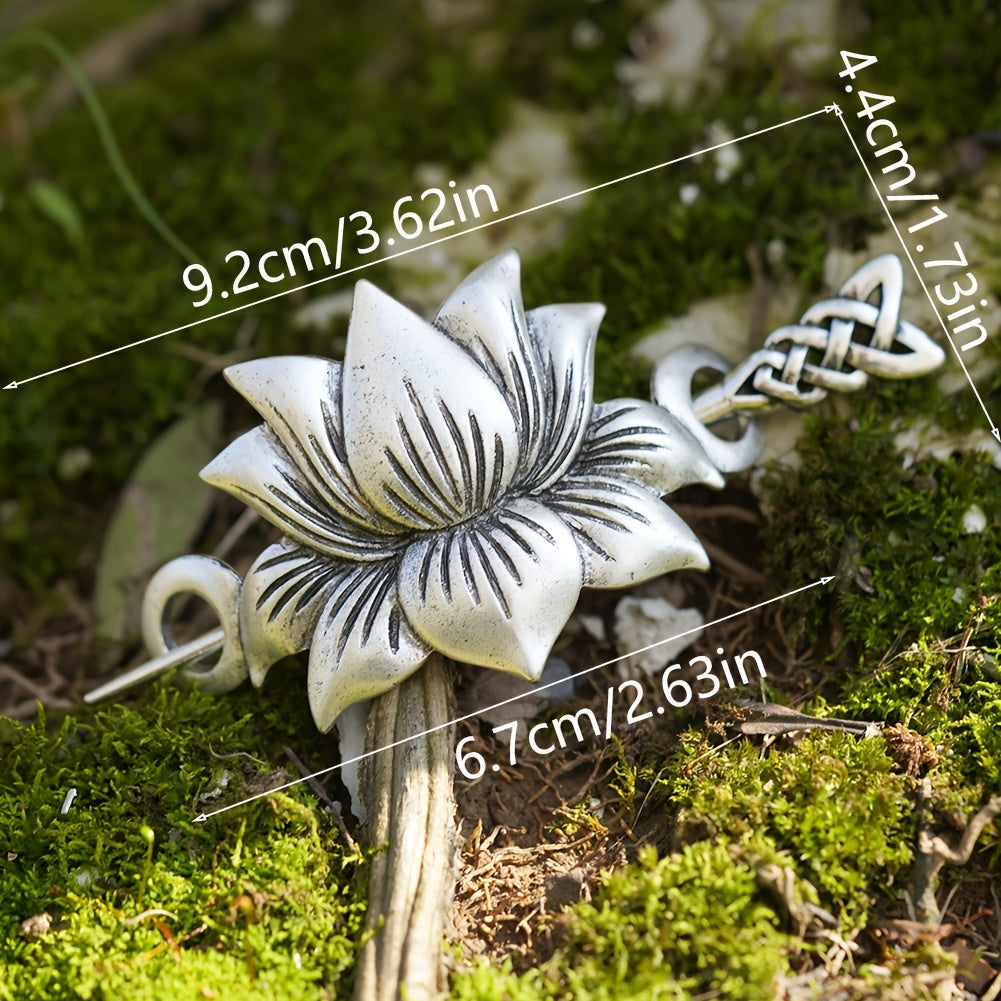 Vintage Celtic 4pcs Hair Clip Viking Hairpin Women's Jewelry Holiday Gift