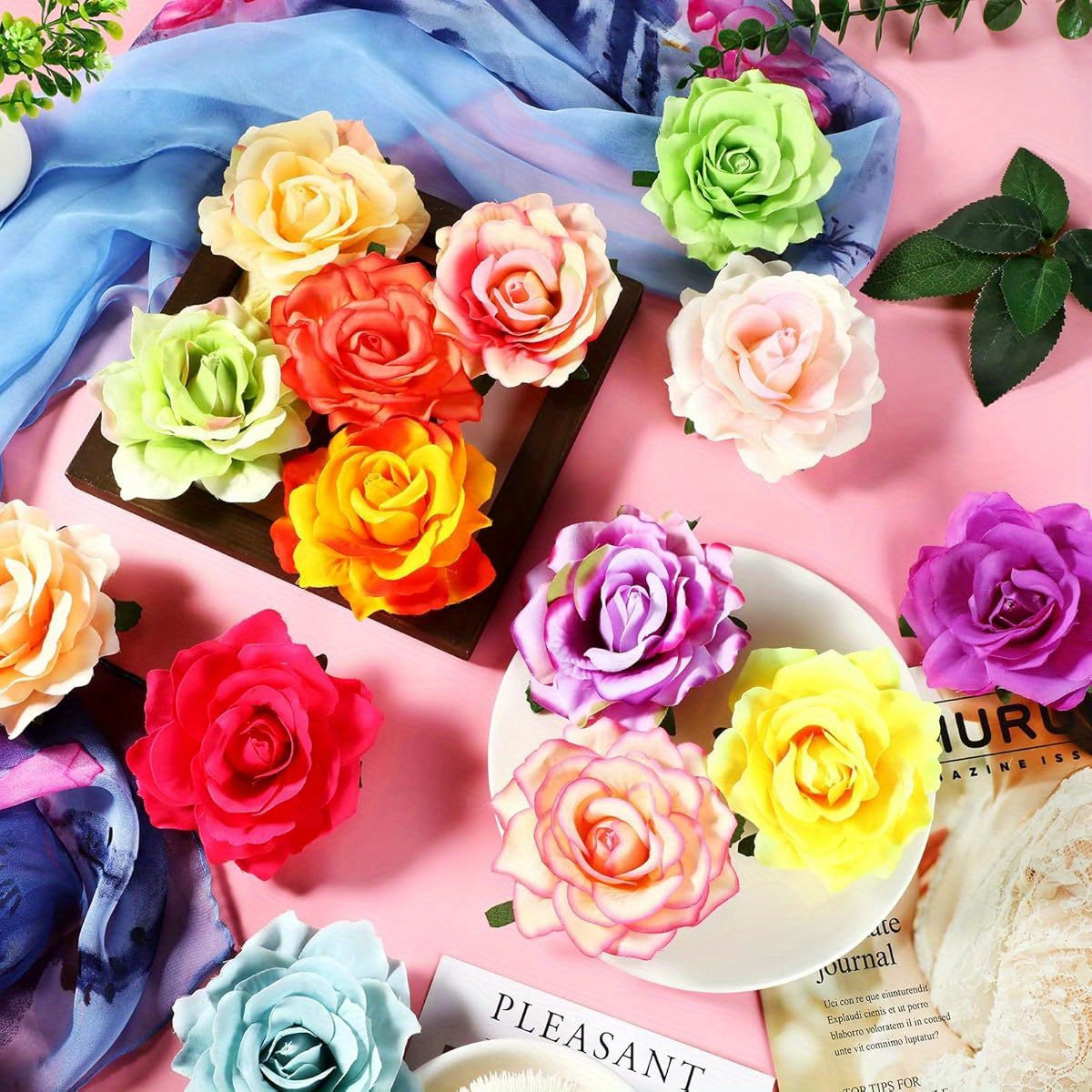 30pcs Floral Hair Clips and Pins - Elegant Flower Hairpins for Wedding Bridal Hairstyles, Birthday, Prom, Beach Parties - Non-Damaging Grip, Perfect for Brides, Floral Arrangements & Everyday or Special Occasions - Ideal Gift for Women & s, Prom Night
