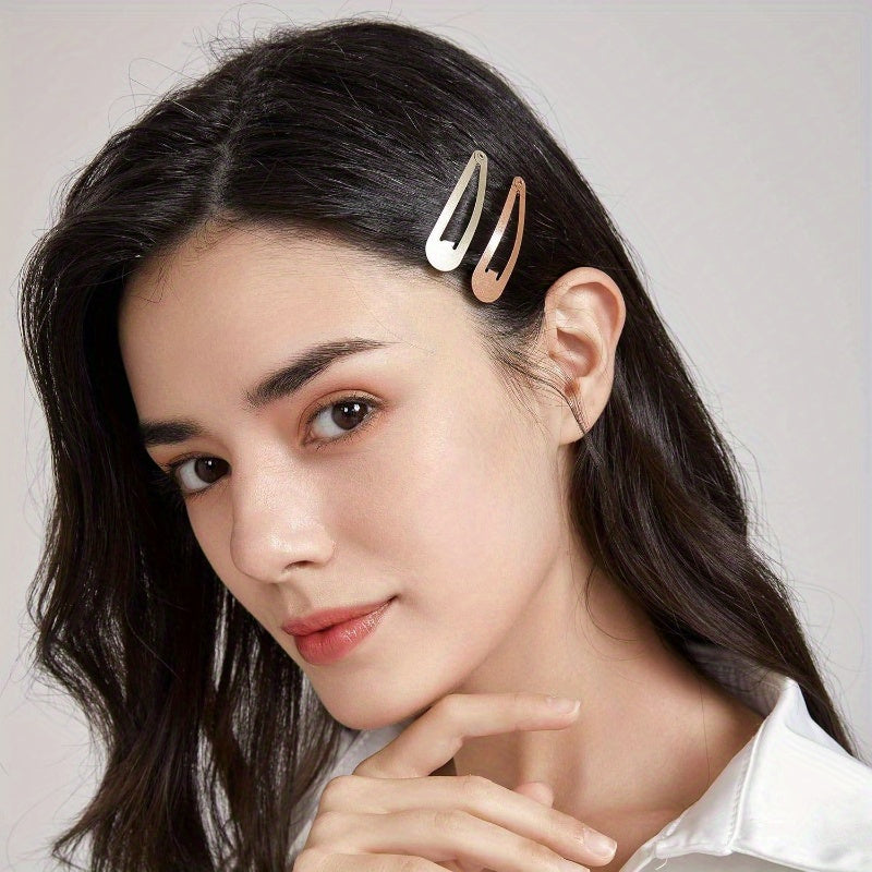 Hair Clip Set, 102 Counts Set Braided Hair Clips for Women (Bobby Pins 60pcs+ Hyper Elastics Ties 30pcs+ Snap Hair Clips 12pcs Blonde)
