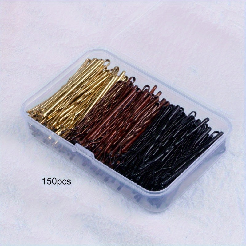 Valentine's Day Essential: Invisible Wave Bobby Pins for Women - Stylish Hair Clips & Barrettes with Storage Box