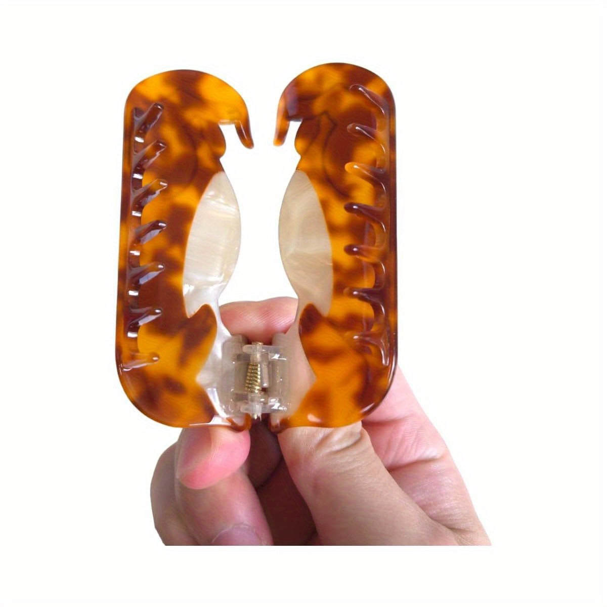 Women's Sea Otter Hair Clip - Cute Brown & Golden Retro Claw Hairpin with Non-Slip Teeth, Durable Cellulose Acetate Clip for Braids, Buns, Ponytails - Stylish Gift for Sea Otter Lovers (Brown/Black/Golden) - Perfect for Travel, Work, Everyday Use -