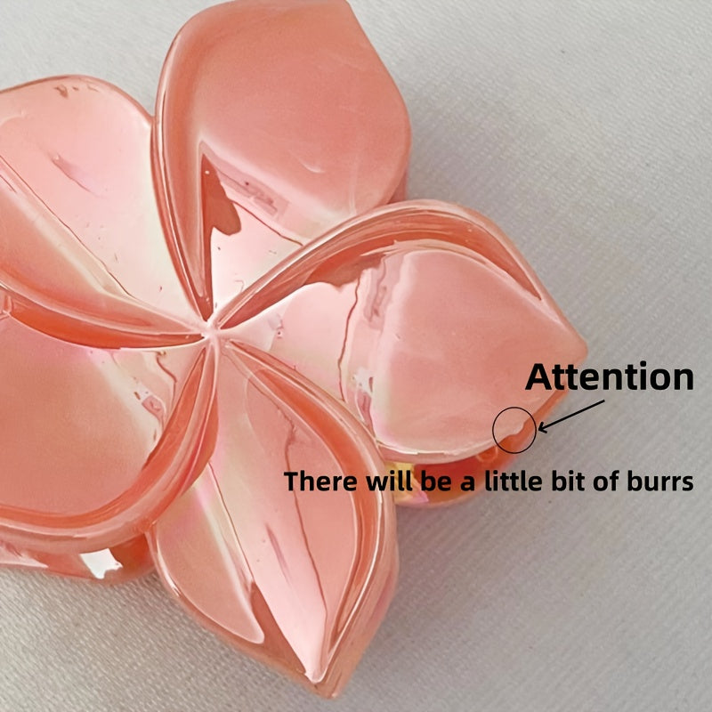 10pcs flower hair clips for spring and summer, marble-patterned, colorful large grab clips, vacation party, beach, perfect hairstyle design for ladies, perfect gift for girls, back-to-school season