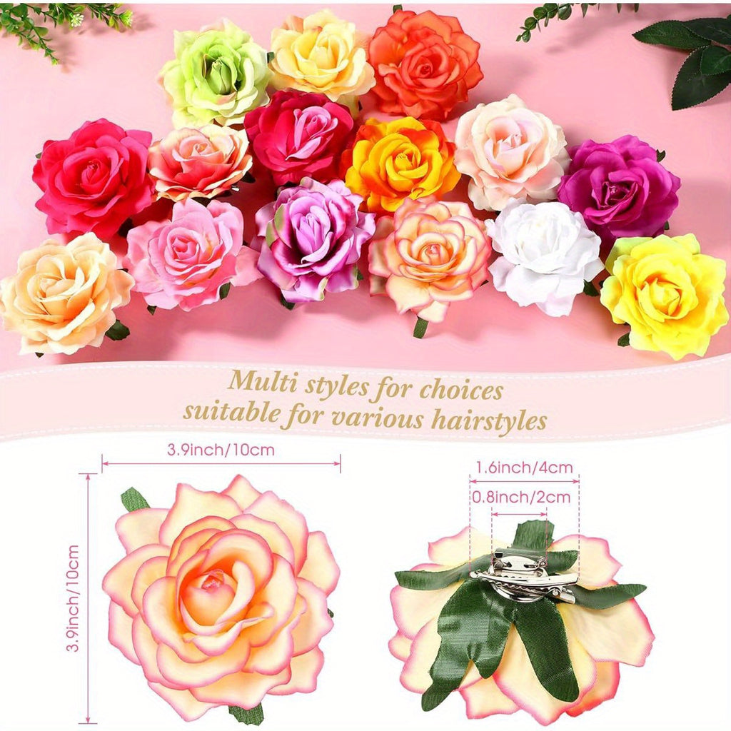30pcs Floral Hair Clips and Pins - Elegant Flower Hairpins for Wedding Bridal Hairstyles, Birthday, Prom, Beach Parties - Non-Damaging Grip, Perfect for Brides, Floral Arrangements & Everyday or Special Occasions - Ideal Gift for Women & s, Prom Night