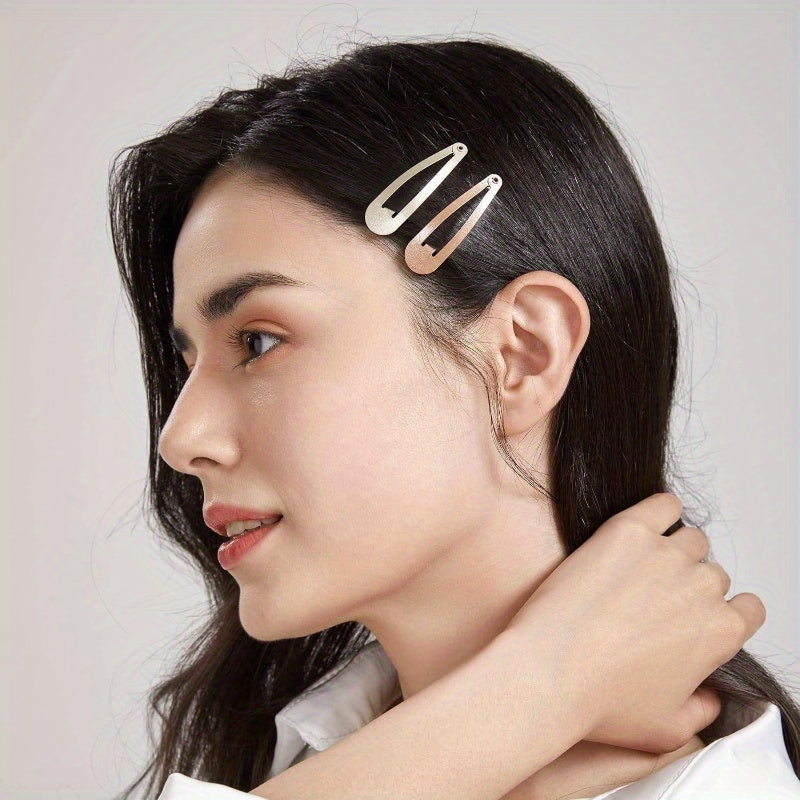 Hair Clip Set, 102 Counts Set Braided Hair Clips for Women (Bobby Pins 60pcs+ Hyper Elastics Ties 30pcs+ Snap Hair Clips 12pcs Blonde)
